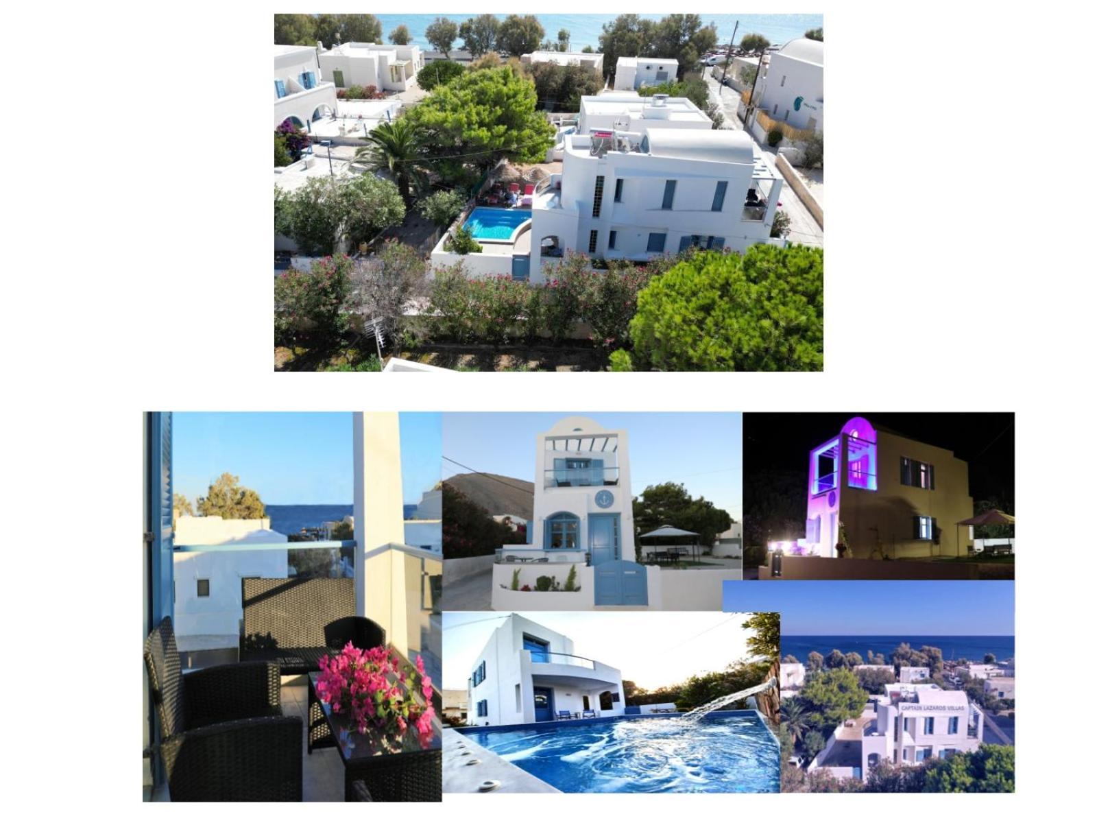 Located By The Sea One Beachfront Private Captain Lazaros Pool Villa With Loft In 750Sqm Spacious Private Plot-Jacuzzi-Sunrelax-Furnished Terace-Gazebo-Private Parking,Sleep 3 Adults And 2 Children, Just Steps From The Black Beach-Seaview Perissa  Bagian luar foto