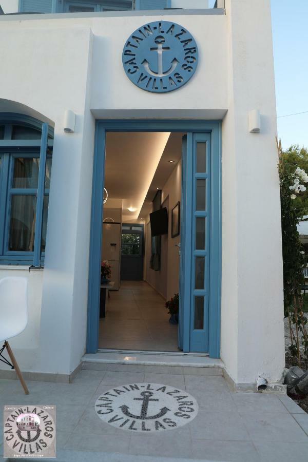 Located By The Sea One Beachfront Private Captain Lazaros Pool Villa With Loft In 750Sqm Spacious Private Plot-Jacuzzi-Sunrelax-Furnished Terace-Gazebo-Private Parking,Sleep 3 Adults And 2 Children, Just Steps From The Black Beach-Seaview Perissa  Bagian luar foto